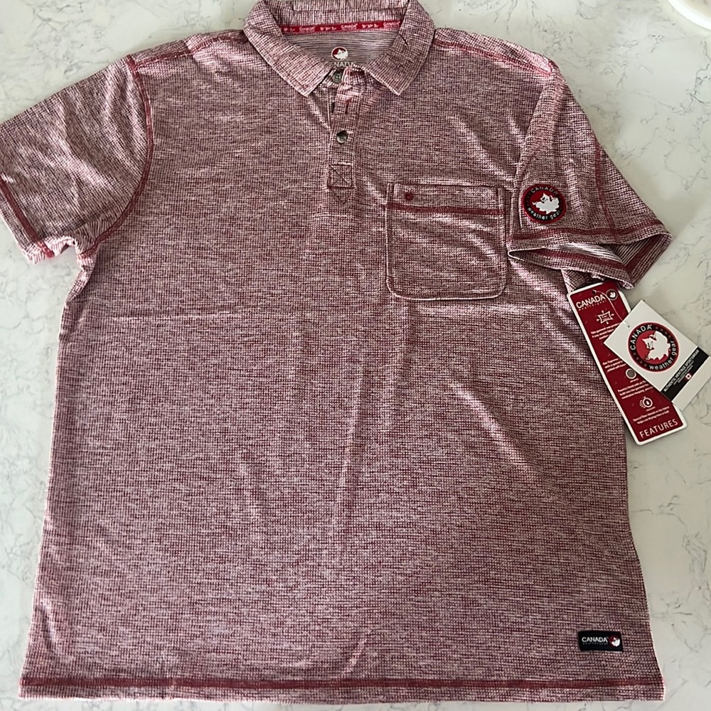 NWT Canada Weather Gear Collared Moisture Wicking Shirt
